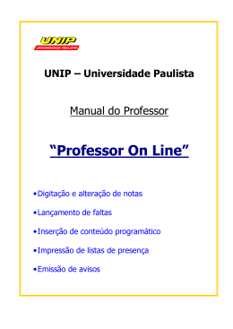 Manual Professor On-Line - Coordenação Professor Ly