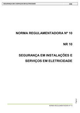 normas nr-10 - Lorencini Brasil