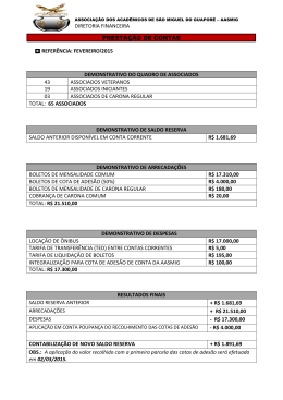 diretoria financeira prestação de contas referência: fevereiro/2015