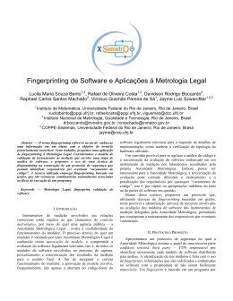 Fingerprinting de Software e Aplicações à Metrologia Legal
