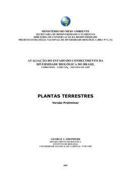 PLANTAS TERRESTRES - Ministério do Meio Ambiente