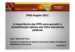iPAD Angola 2011 A importância das PPPs para - ESI