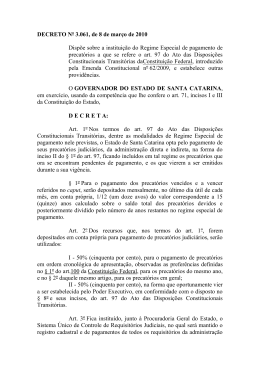 Decreto N. 3.061, de 08 de março de 2010