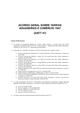 acordo geral sobre tarifas aduaneiras e comércio 1947 (gatt 47)