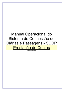 Manual de Prestação de contas do SCDP