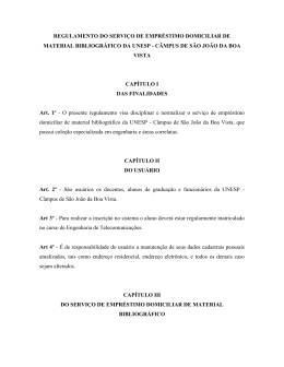 Norma Emprestimo Bibliografia - UNESP: Câmpus de São João da