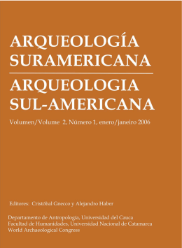 arqueología suramericana - World Archaeology Congress