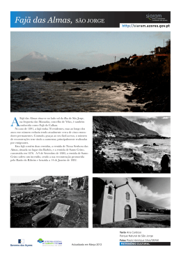 Fajã das Almas - SIARAM sentir e interpretar o ambiente dos Açores