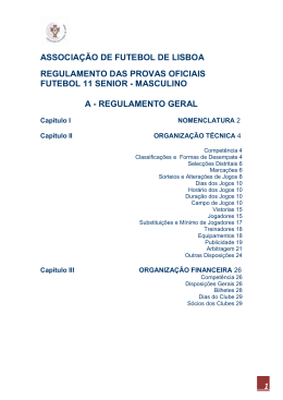 regulamento geral - AFL - Associação de Futebol de Lisboa