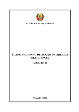 plano nacional de acção da área da deficiencia (2006-2010)