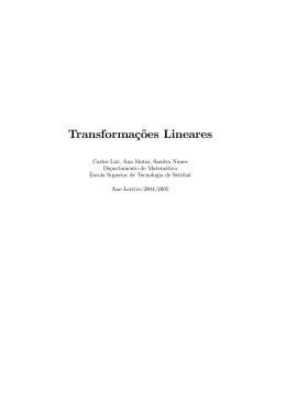 Transformações Lineares