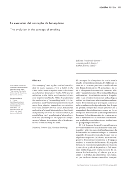 La evolución del concepto de tabaquismo The evolution in