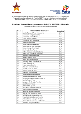 Resultado de candidatos aprovados no Edital Nº 001
