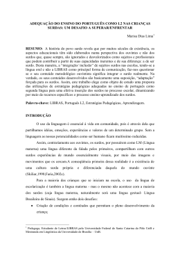 adequação do ensino do português como l2 nas crianças surdas