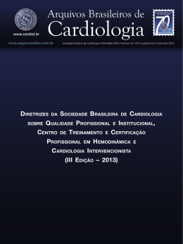 Diretrizes - Publicações SBC - Sociedade Brasileira de Cardiologia