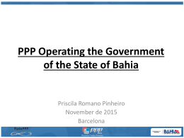 PPP Operating the Government of the State of Bahia