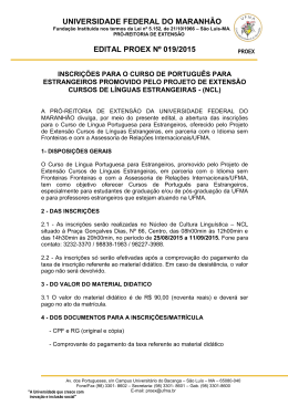 edital proex nº 019/2015 - Universidade Federal do Maranhão