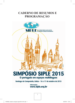 Cadernosimposiosiple2015 - Docentes de Português na Galiza