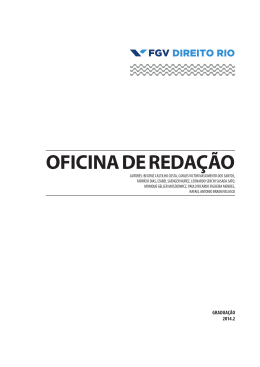 OFICINA DE REDAÇÃO - FGV Direito Rio
