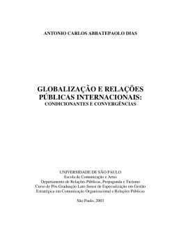 globalização e relações públicas internacionais