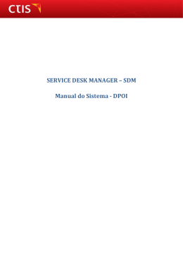 SERVICE DESK MANAGER – SDM Manual do Sistema - girt