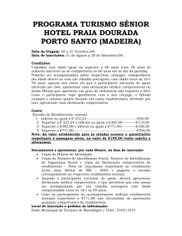 Programa Turismo Sénior - Câmara Municipal de Montalegre