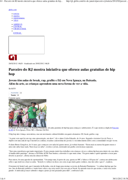 (G1 - Parceiro do RJ mostra iniciativa que oferece aulas gratuitas de