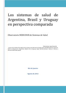 Los sistemas de salud de Argentina, Brasil y Uruguay en