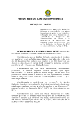 Resolução nº 1108/2012 - Tribunal Regional Eleitoral de Mato Grosso