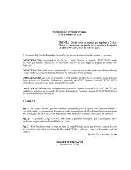 Resolução CFESS 499-2006 (Código Eleitoral)