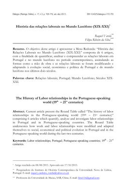 História das relações laborais no Mundo Lusófono