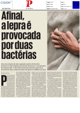Sete anos depois de uma segunda espécie de bactéria da lepra ter