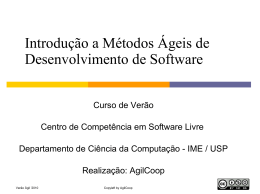 Introdução a Métodos Ágeis de Desenvolvimento de Software