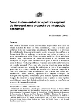 Como instrumentalizar a política regional do Mercosul
