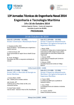 (13ª Jornadas Técnicas de Engenharia Naval 2014