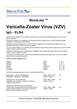 Varicella-Zoster Virus (VZV) - NovaTec Immundiagnostica GmbH