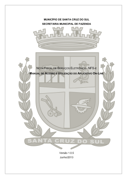 Manual do Aplicativo - Prefeitura de Santa Cruz do Sul