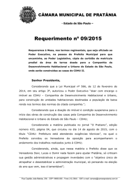 Requerimento nº 09/2015 - câmara municipal de pratânia