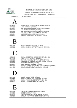 A B C D E - Coordenadoria de Vestibulares e Concursos - PUC-SP