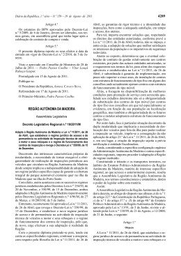 Decreto Legislativo Regional n.º 19/2011/M