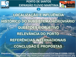 Tendências flúvio-marítimas do Porto de Santos