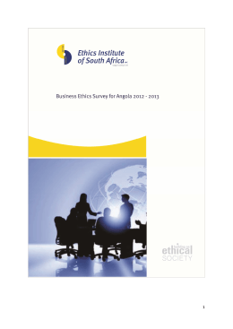 Business Ethics Survey Angola 2012 - 2013
