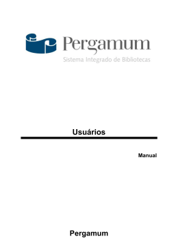 Usuários - Pergamum