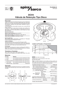 DCV4 Válvula de Retenção Tipo Disco