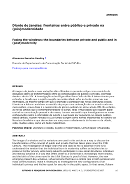 Diante de janelas: fronteiras entre público e privado na
