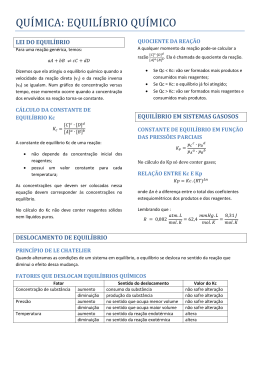 química 3 – equilíbrio químico