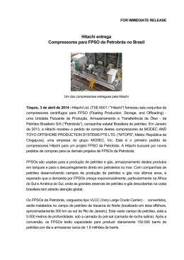 Hitachi entrega Compressores para FPSO da Petrobrás no Brasil