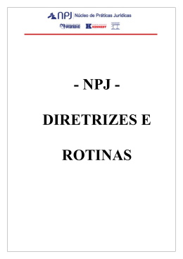 - NPJ - DIRETRIZES E ROTINAS