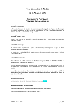 Regulamento Particular - Federação Portuguesa de Ciclismo