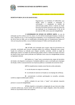 2012-07-31 - DECRETO N. 3065-R, regulamento a